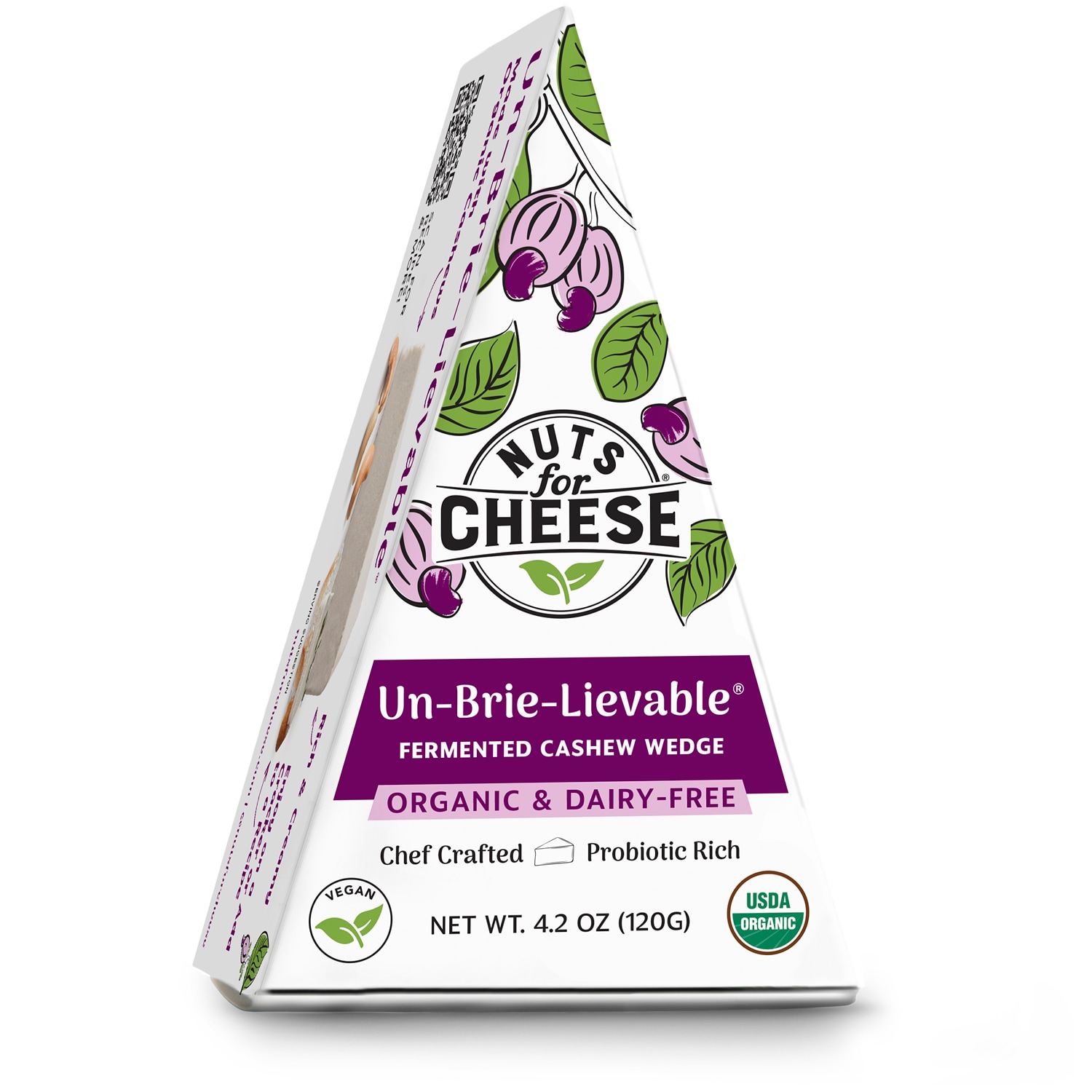 Nuts for Cheese Organic & Dairy-Free Fermented Cashew Product, Un-brie-lievable