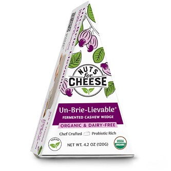 Nuts for Cheese Organic & Dairy-Free Fermented Cashew Product, Un-brie-lievable