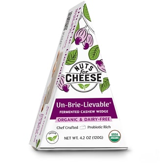 Nuts for Cheese Organic & Dairy-Free Fermented Cashew Product, Un-brie-lievable