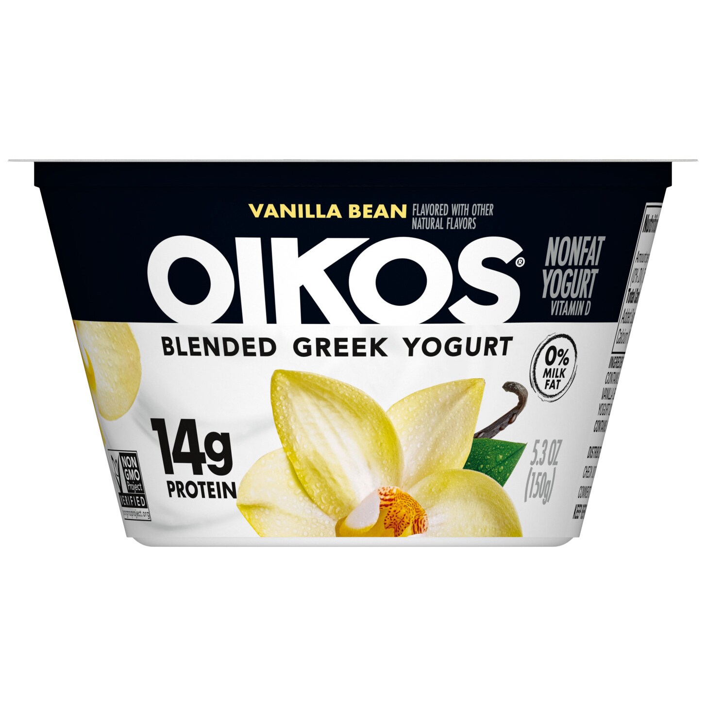 Oikos Blended Nonfat Greek Yogurt, Vanilla Bean
