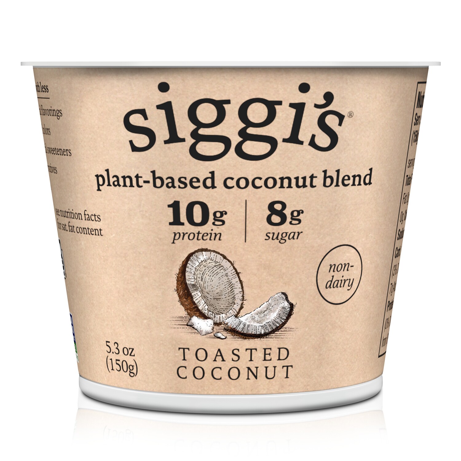 Siggi's Plant-Based Coconut Blend Yogurt, Toasted Coconut