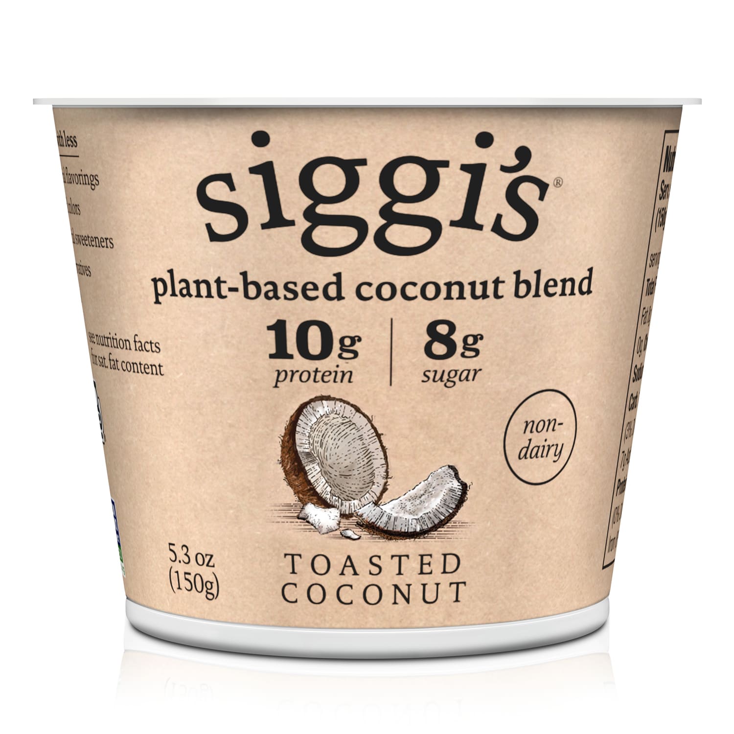 Siggi's Plant-Based Coconut Blend Yogurt, Toasted Coconut