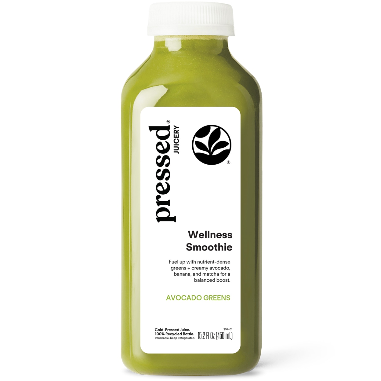 Pressed Juicery Smoothie, Avocado Greens, Plastic Bottle