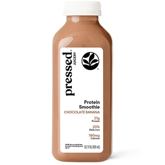 Pressed Juicery Protein Smoothie, Chocolate Banana, Plastic Bottle