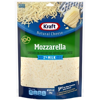 Kraft Natural Shredded 2% Mozzarella Cheese