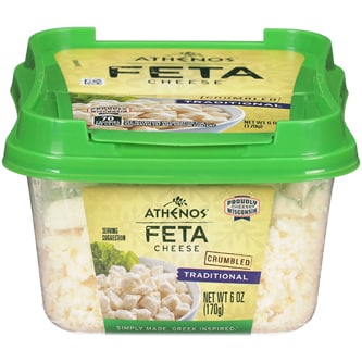 Athenos Crumbled Feta Cheese, Traditional