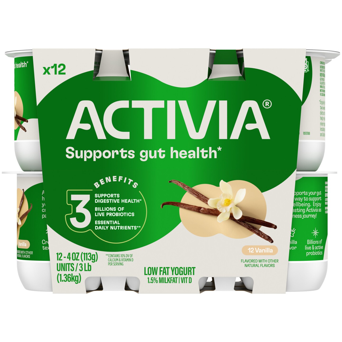 Activia Lowfat Yogurt, Vanilla