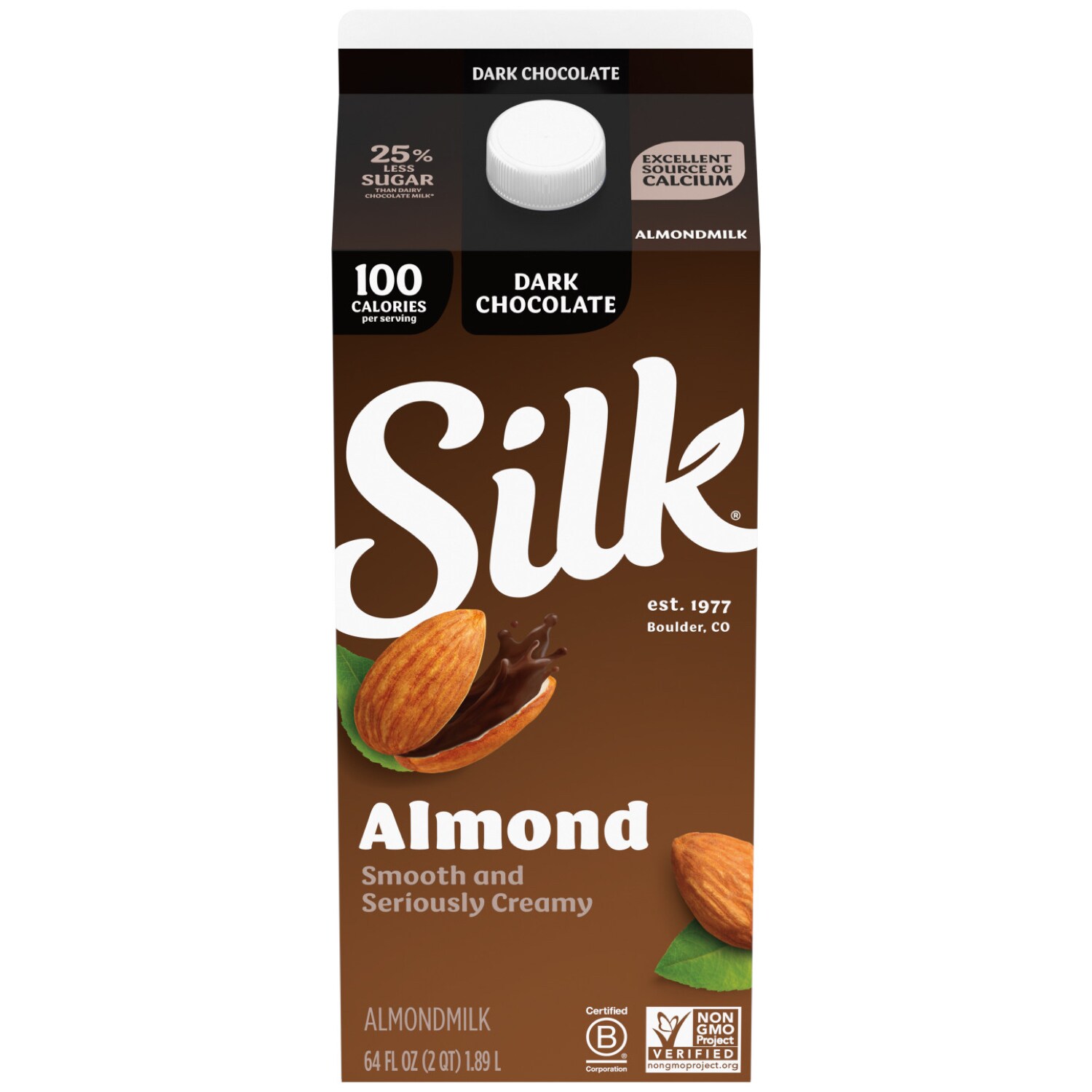 Silk Almondmilk, Dark Chocolate, Carton