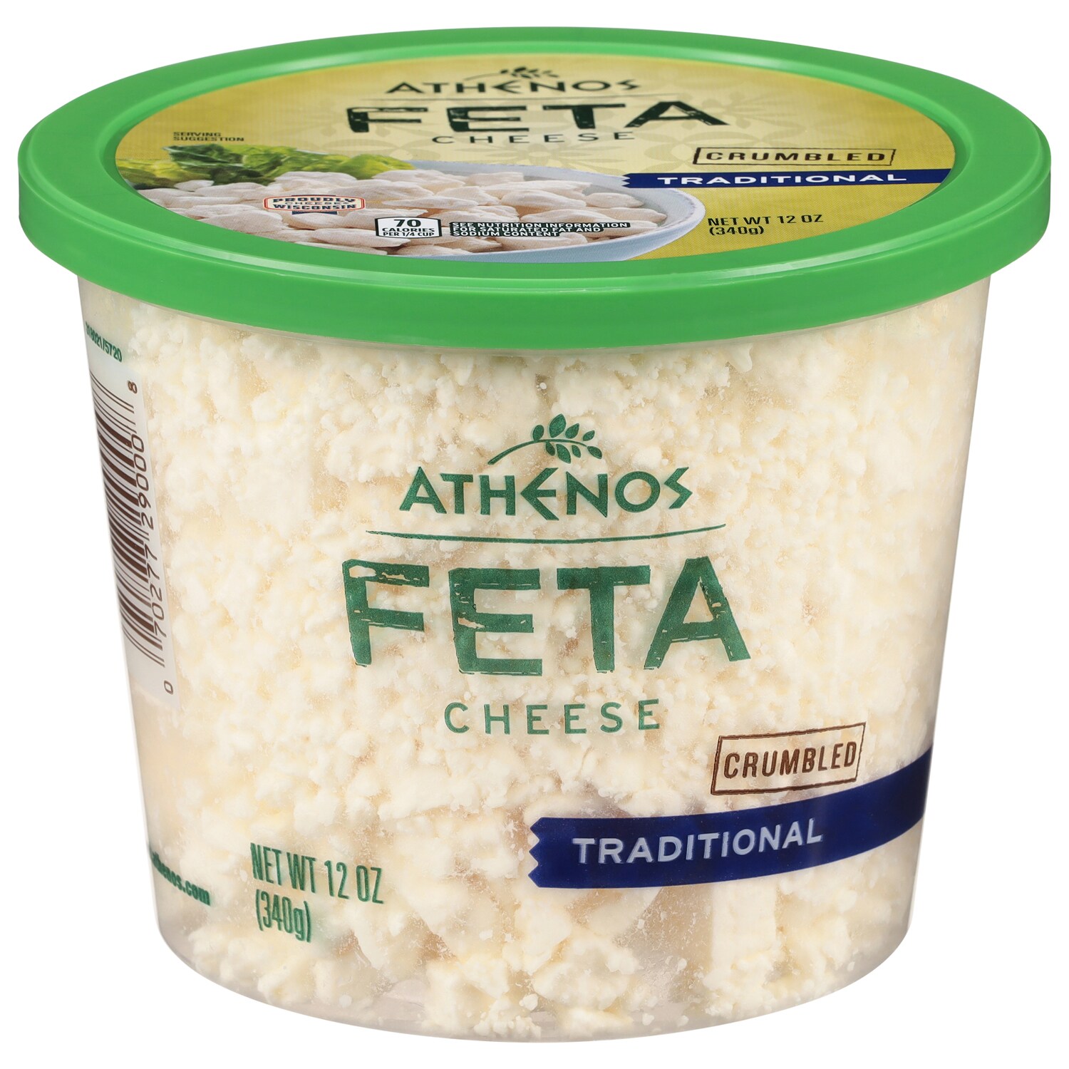 Athenos Crumbled Feta Cheese, Traditional