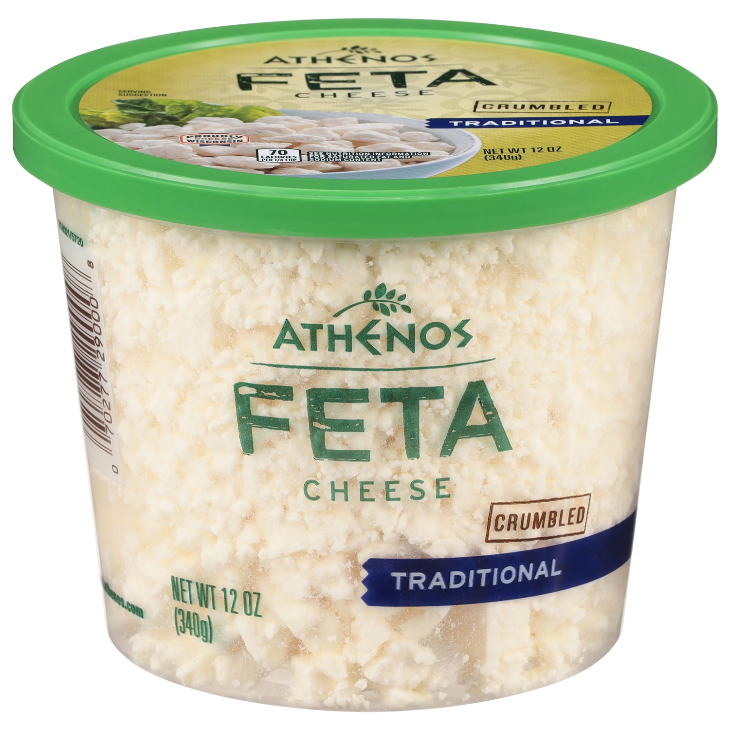 Athenos Crumbled Feta Cheese, Traditional