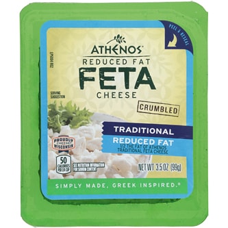 Athenos Reduced Fat Crumbled Feta Cheese, Traditional