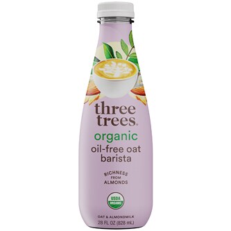 Three Trees Organic Barista Almond & Oatmilk, Plastic Bottle