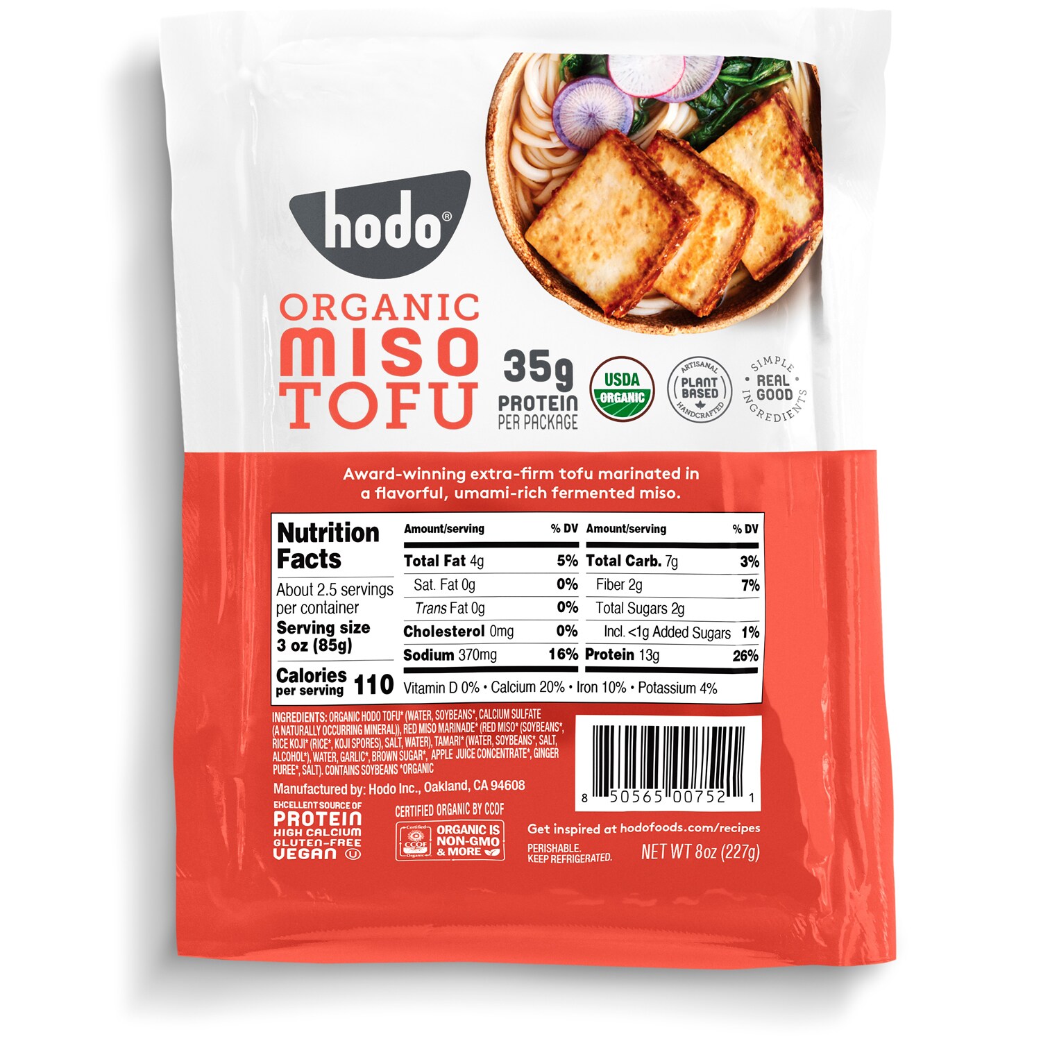 Hodo Foods Organic Miso Tofu