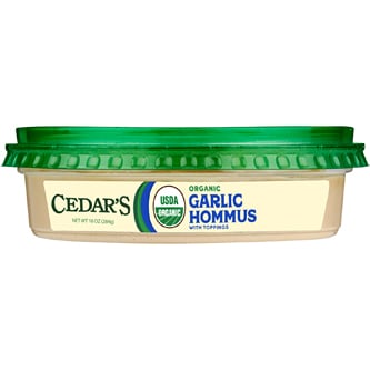 Cedar's Organic Hommus, Garlic