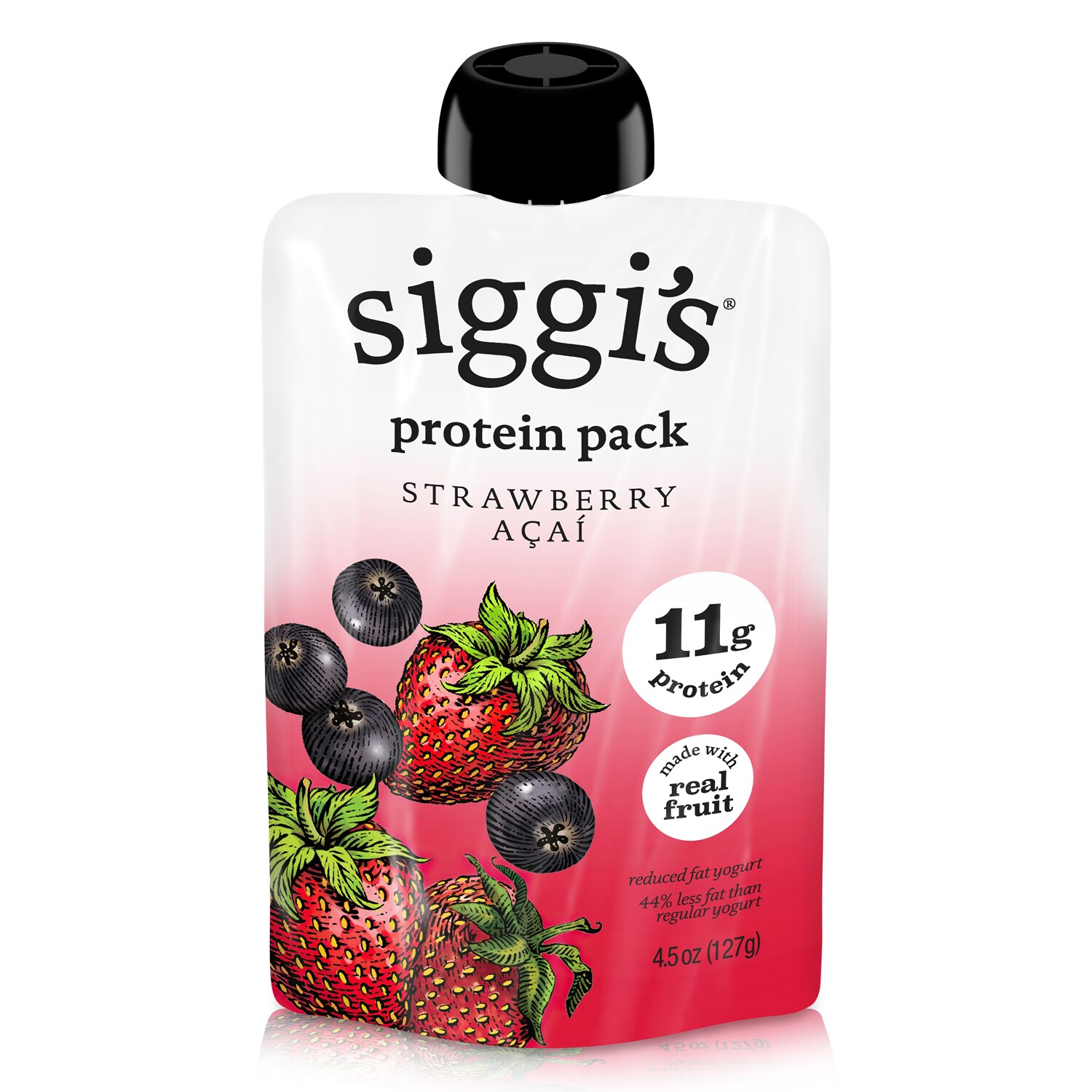 Siggi's Reduced Fat Protein-Pack Yogurt Pouch, Strawberry Acai