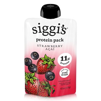 Siggi's Reduced Fat Protein-Pack Yogurt Pouch, Strawberry Acai