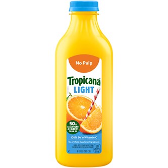 Tropicana Pure Premium Orange Juice, No Pulp, Light, Plastic Bottle