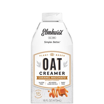 Elmhurst Plant Based Oat Creamer, Caramel Macchiato, Carton