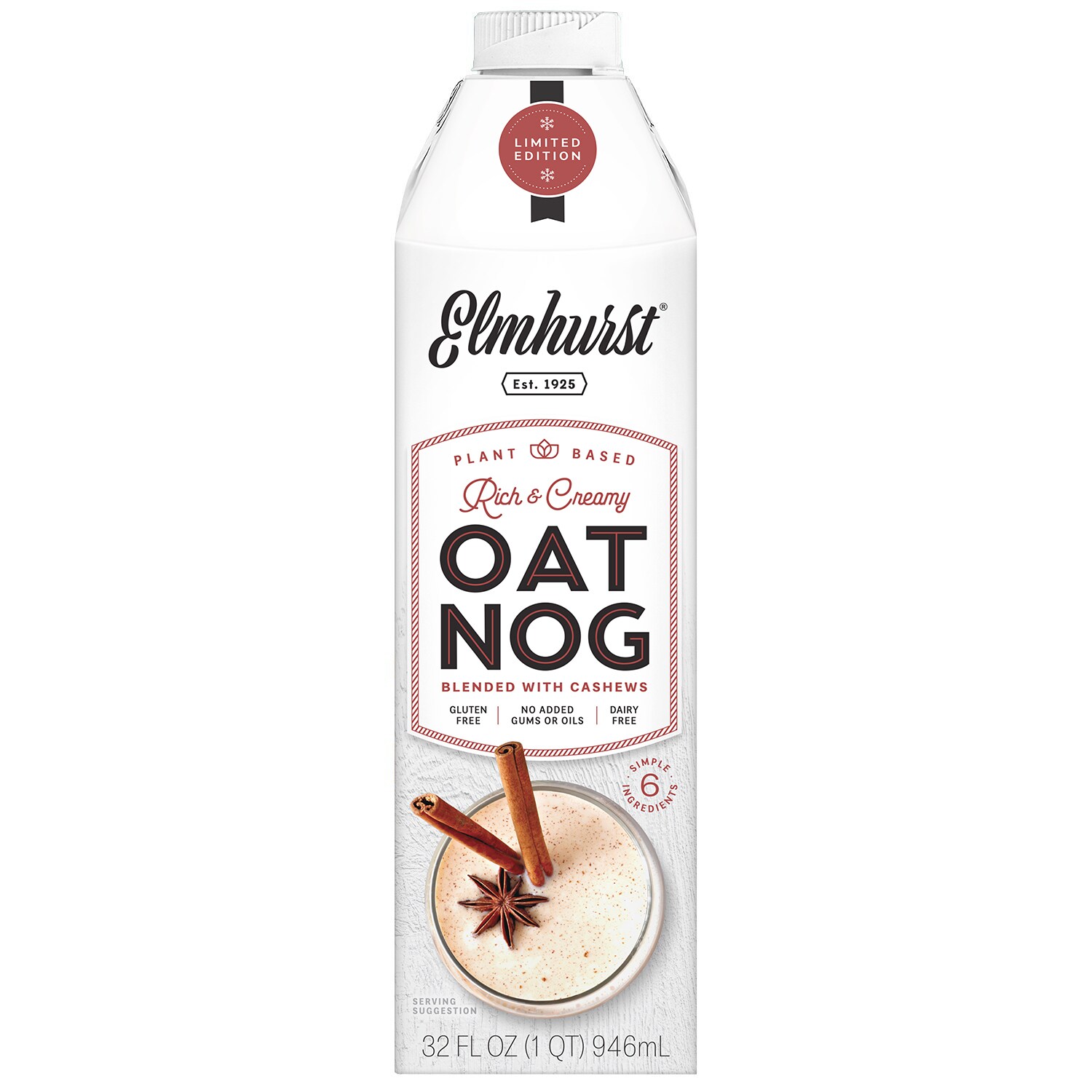 Elmhurst Plant Based, Oat Nog, Carton