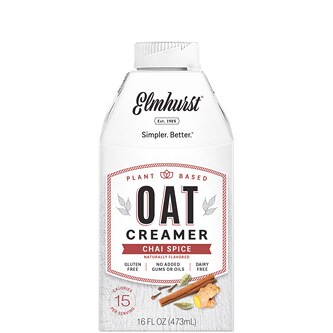 Elmhurst Plant Based Oat Creamer, Chai Spice, Carton