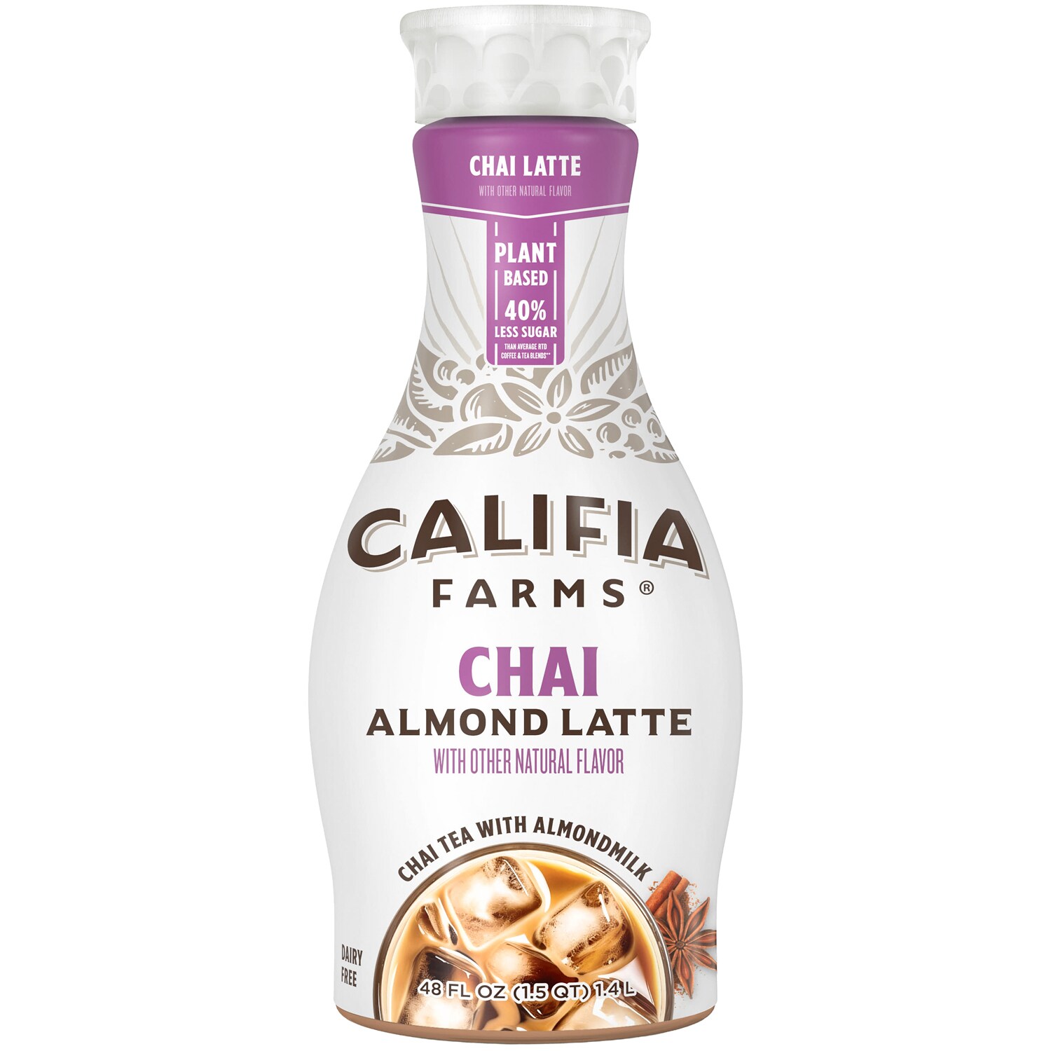 Califia Farms Chai Almond Latte, Chai Tea with Almondmilk, Plastic Bottle