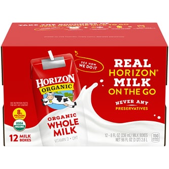 Horizon Organic Whole Milk, Boxes