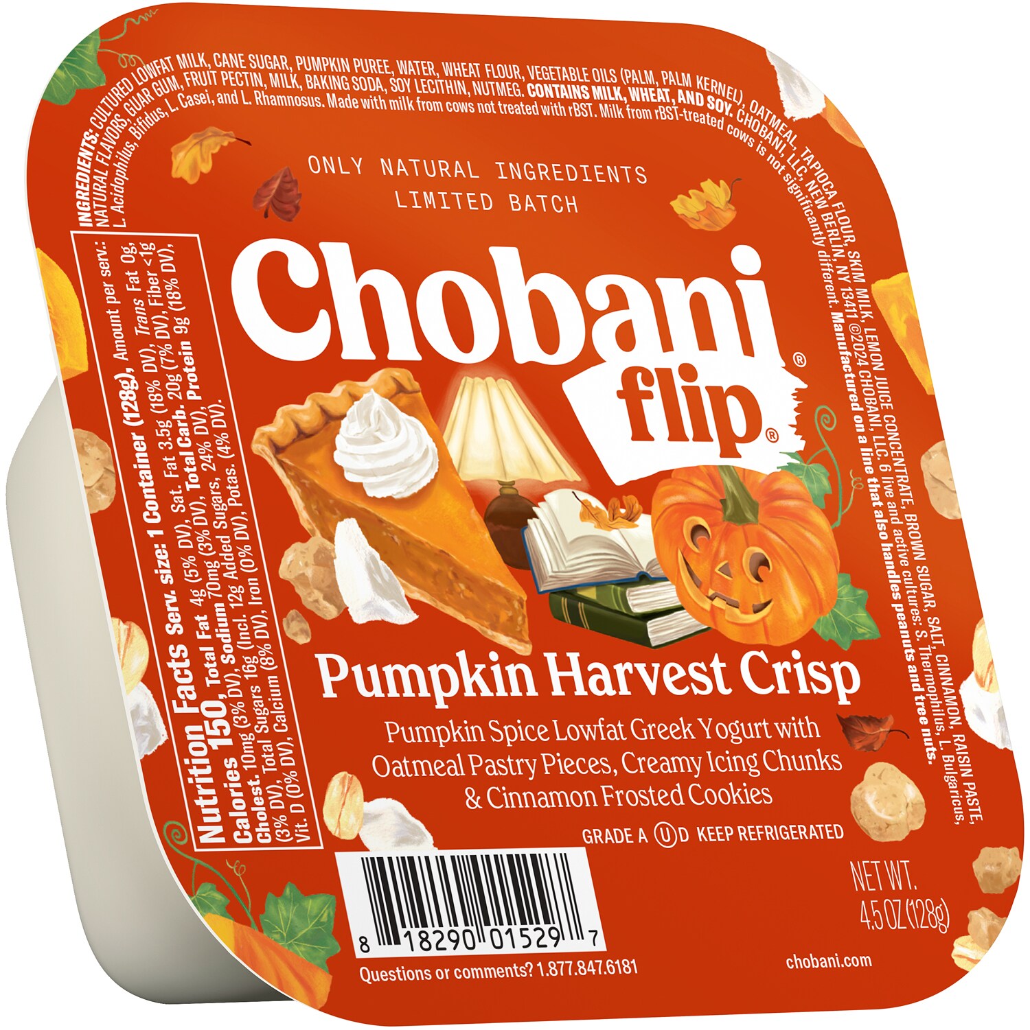 Chobani Flip Low-Fat Greek Yogurt, Pumpkin Harvest Crisp