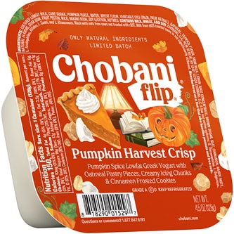 Chobani Flip Low-Fat Greek Yogurt, Pumpkin Harvest Crisp