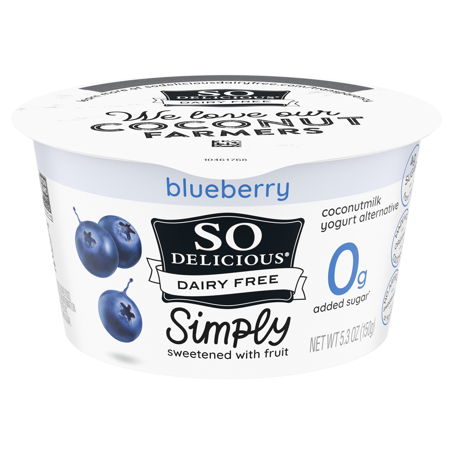 So Delicious Dairy Free Coconutmilk Yogurt Alternative with Fruit, Blueberry