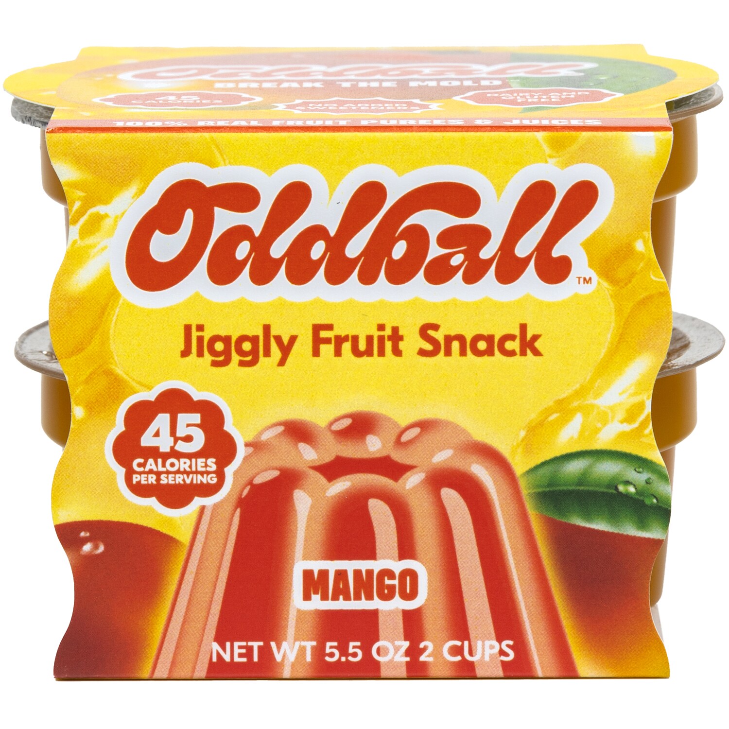 Oddball Jiggly Fruit Snack, Mango
