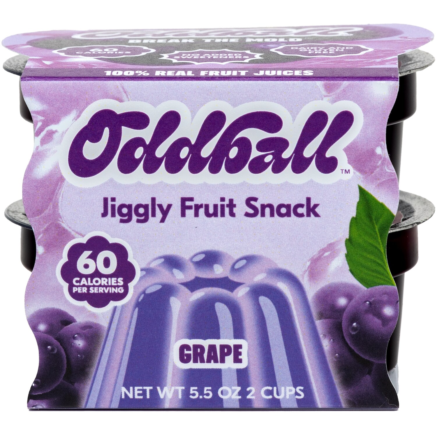 Oddball Jiggly Fruit Snack, Grape