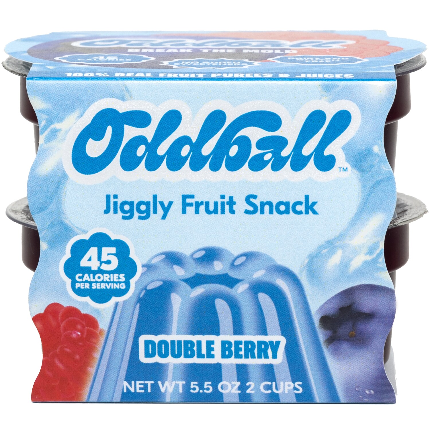 Oddball Jiggly Fruit Snack, Double Berry
