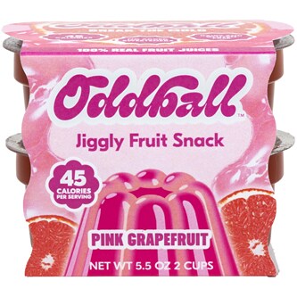 Oddball Jiggly Fruit Snack, Pink Grapefruit