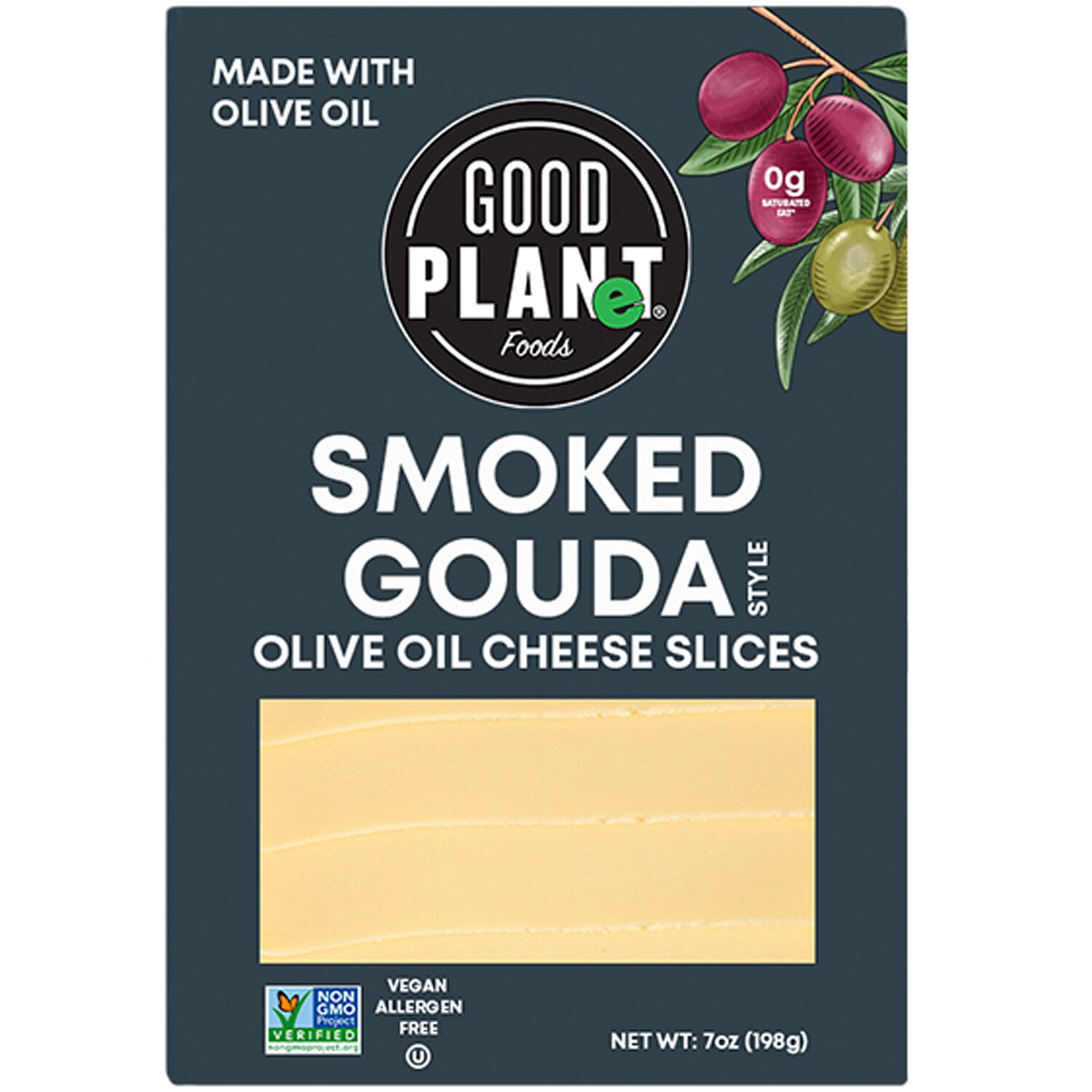 Good Planet Foods Olive Oil Cheese, Smoked Gouda Style Slices