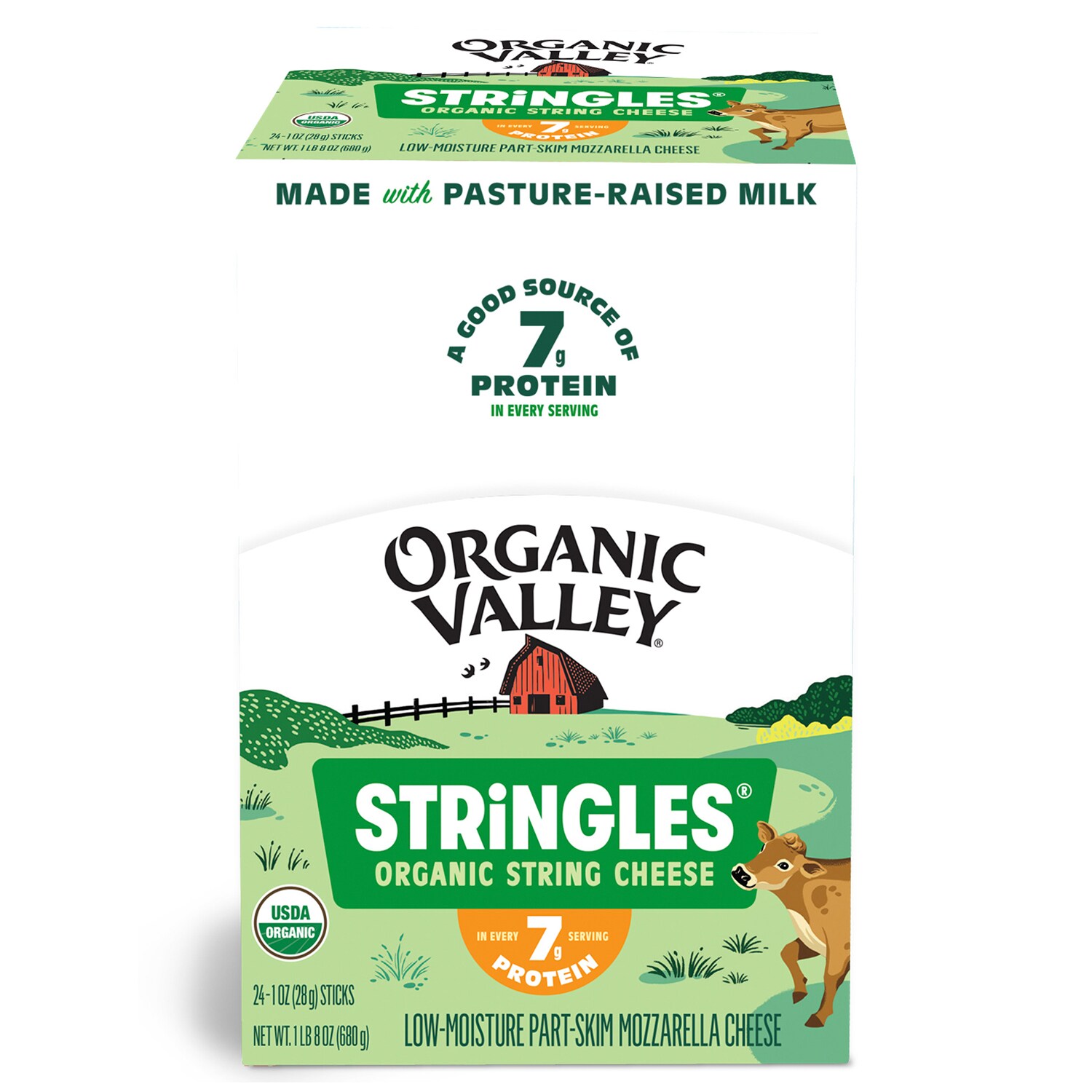 Organic Valley Organic Mozzarella Stringles, Cheese Sticks