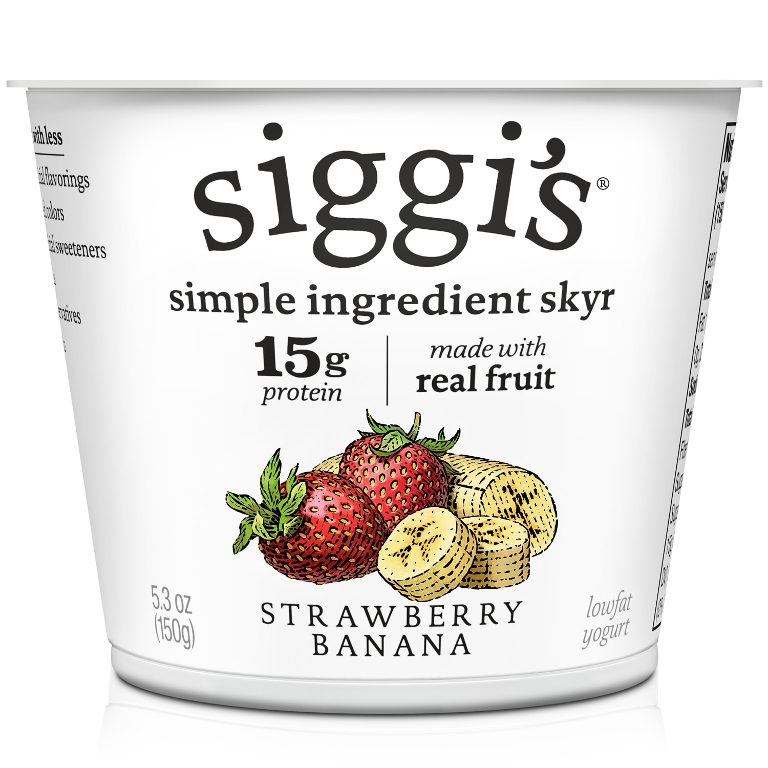 Siggi's Skyr Simple Ingredient Icelandic-Style Strained Low-Fat Yogurt, Strawberry Banana