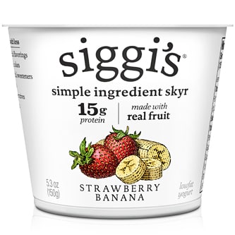 Siggi's Skyr Simple Ingredient Icelandic-Style Strained Low-Fat Yogurt, Strawberry Banana