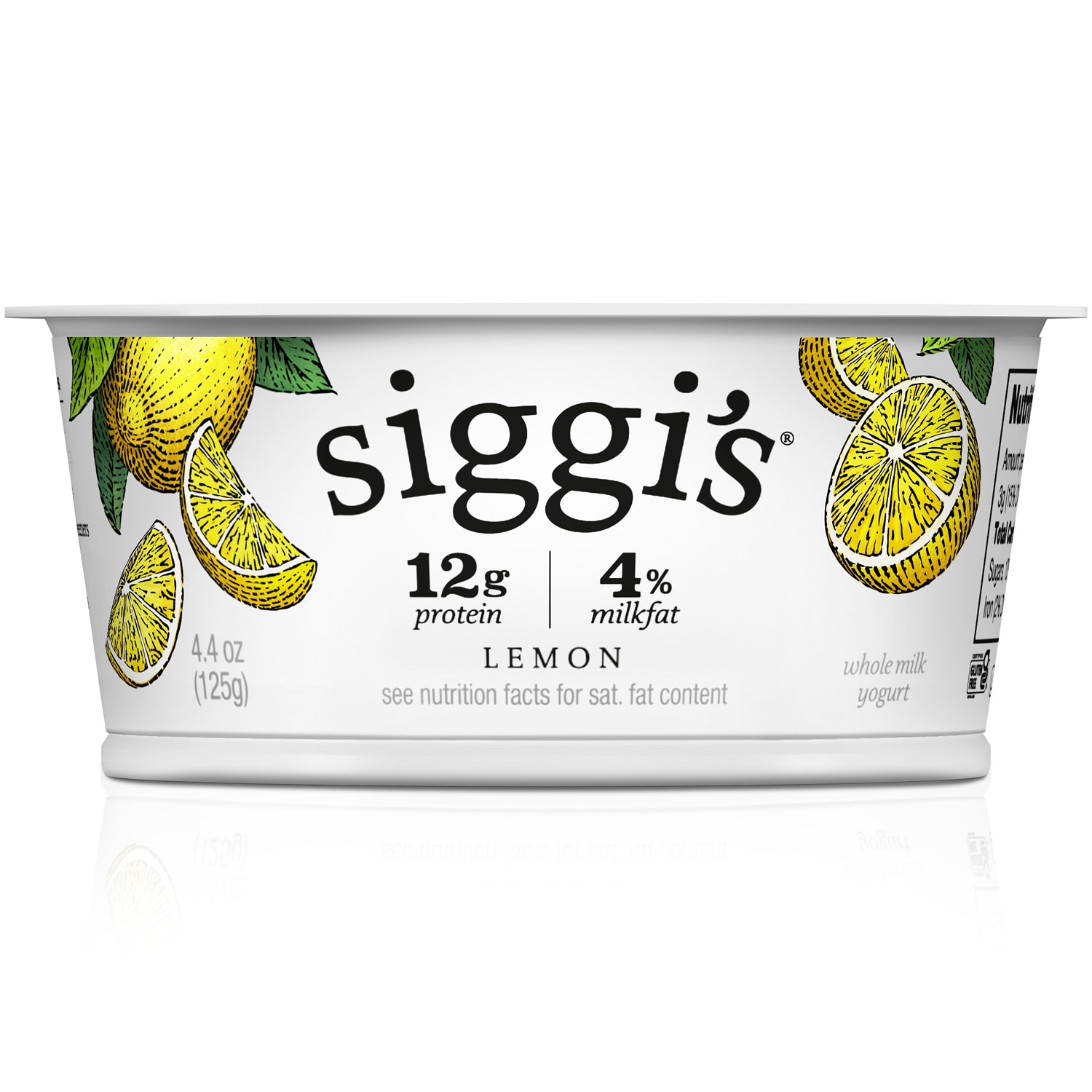 Siggi's Skyr Icelandic-Style Strained 4% Whole Milk Yogurt, Lemon