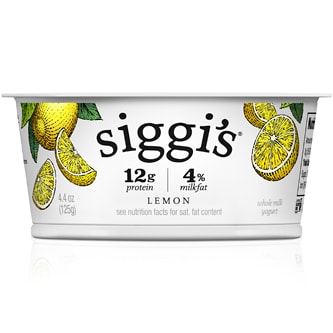 Siggi's Skyr Icelandic-Style Strained 4% Whole Milk Yogurt, Lemon