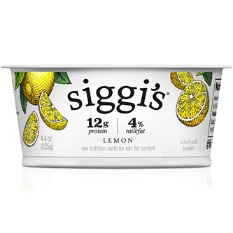 Siggi's Skyr Icelandic-Style Strained 4% Whole Milk Yogurt, Lemon