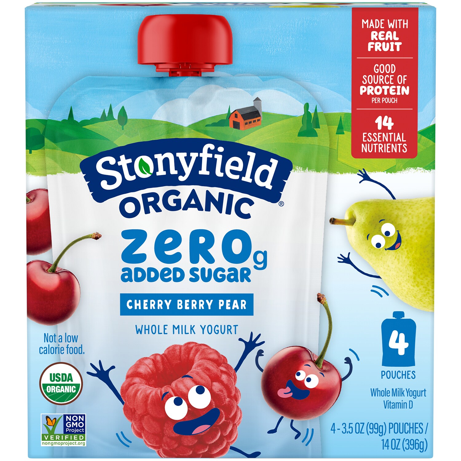 Stonyfield Organic Whole Milk Yogurt, Cherry Berry Pear 