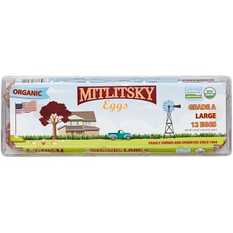 Mitlitsky Organic Cage-Free Grade A Large Brown Eggs, Dozen