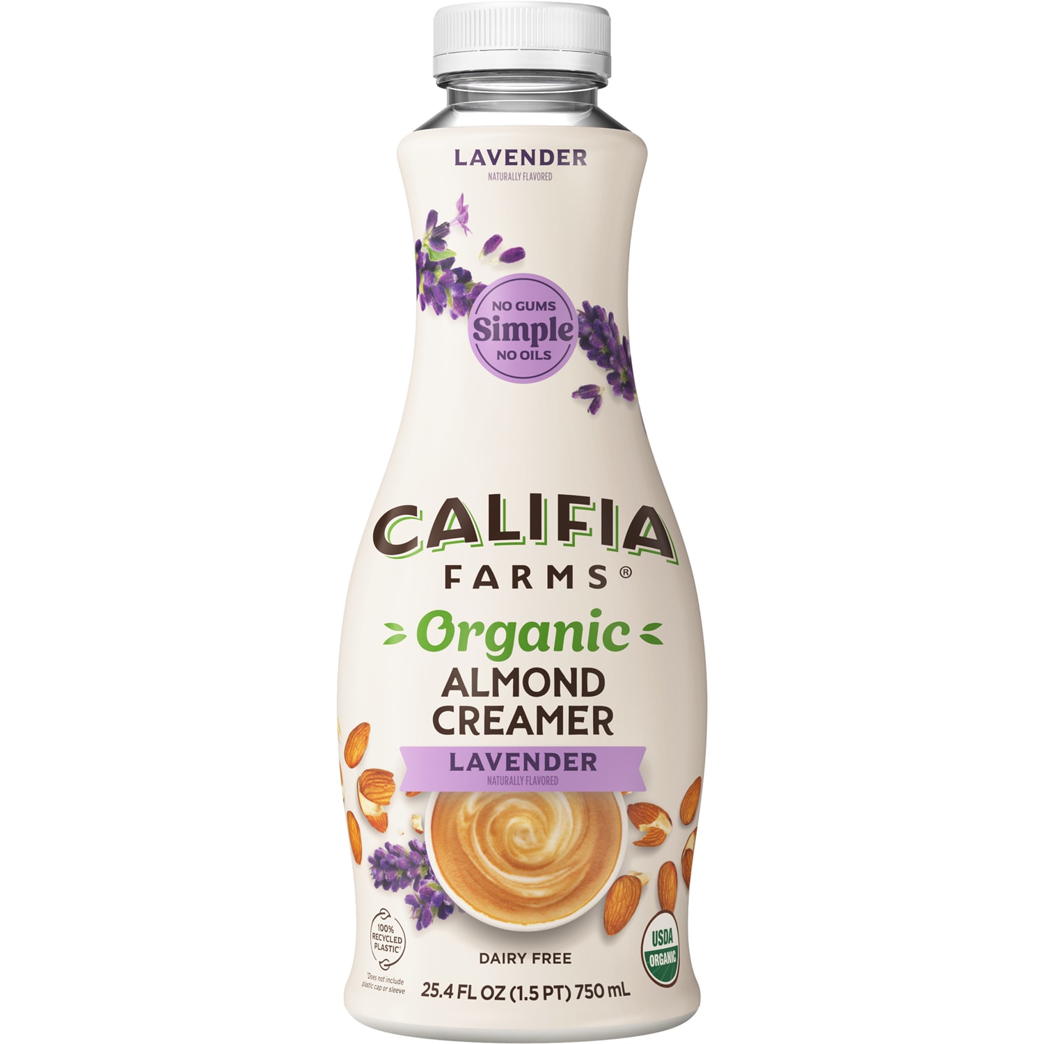 Califia Farms Organic Almondmilk Creamer Lavender, Plastic Bottle