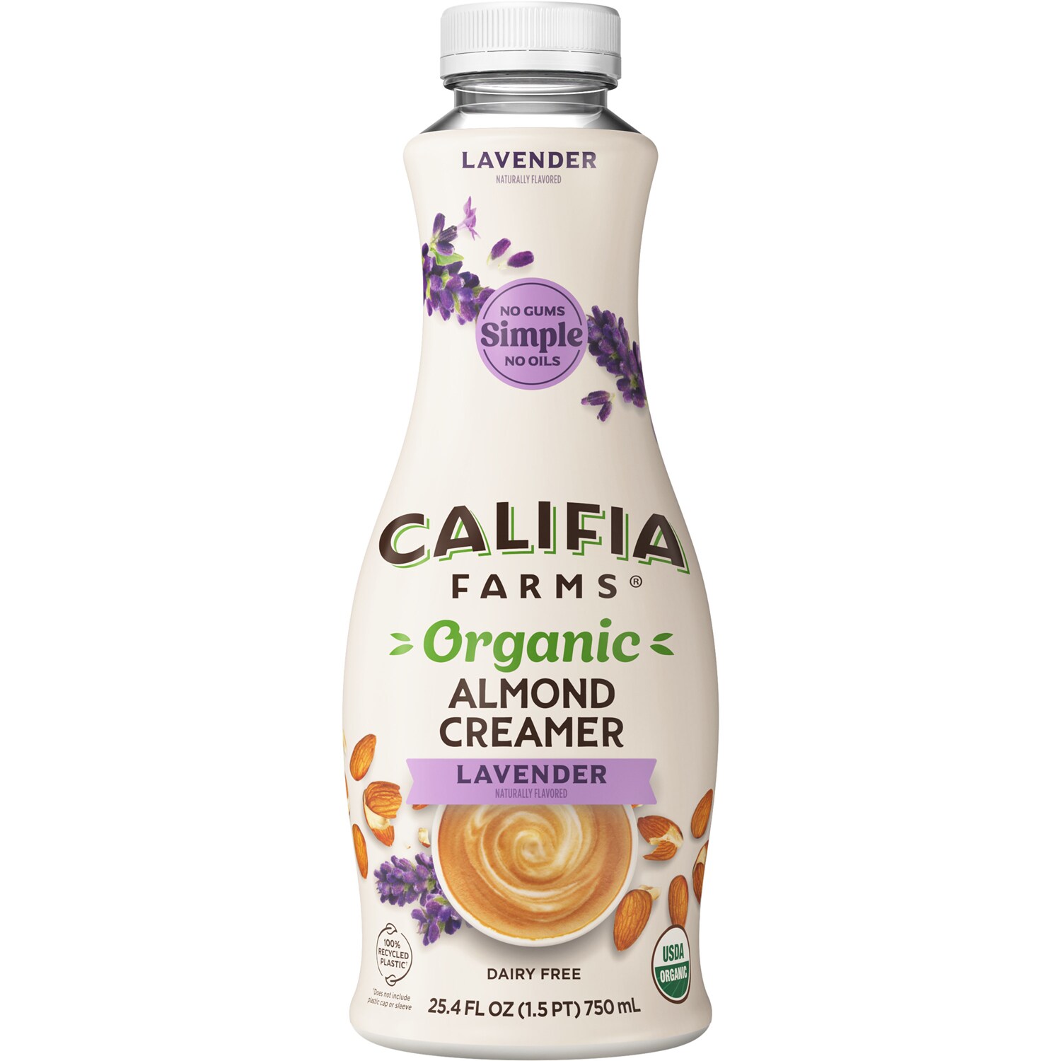Califia Farms Organic Almondmilk Creamer Lavender, Plastic Bottle