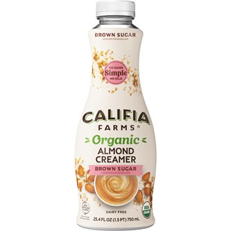 Califia Farms Organic Almondmilk Creamer Brown Sugar, Plastic Bottle
