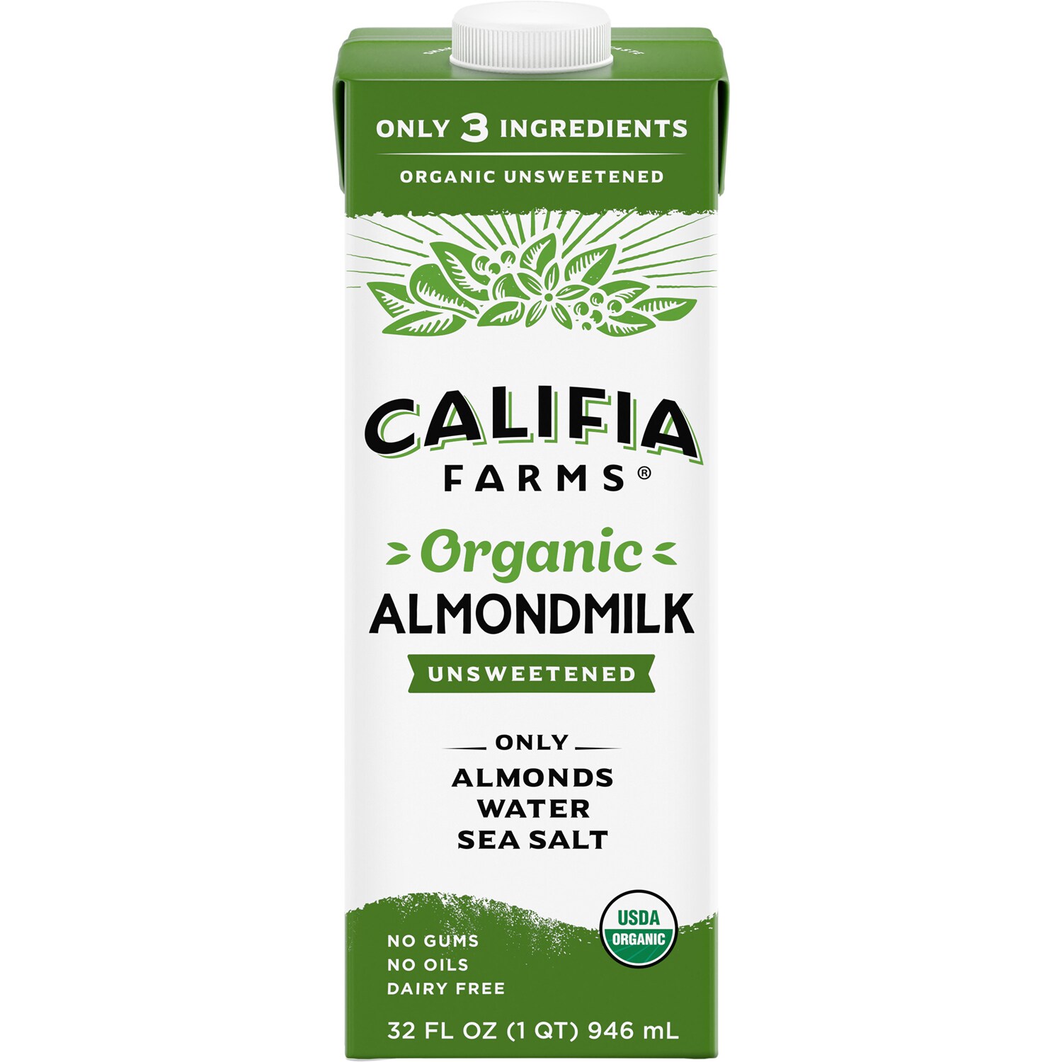 Califia Farms Organic Almondmilk Unsweetened, Carton