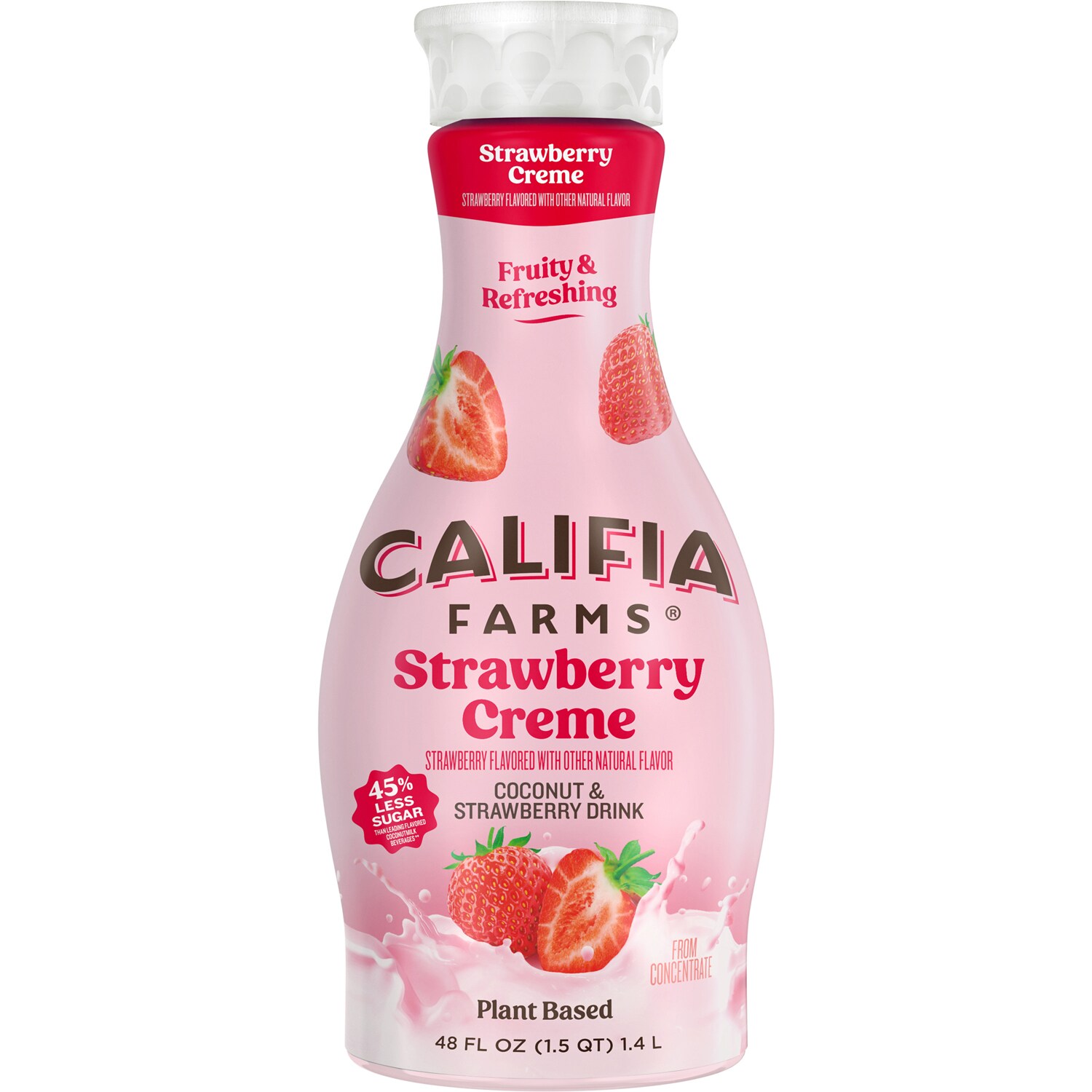 Califia Farms Strawberry Creme, Coconut & Strawberry Drink, Plastic Bottle