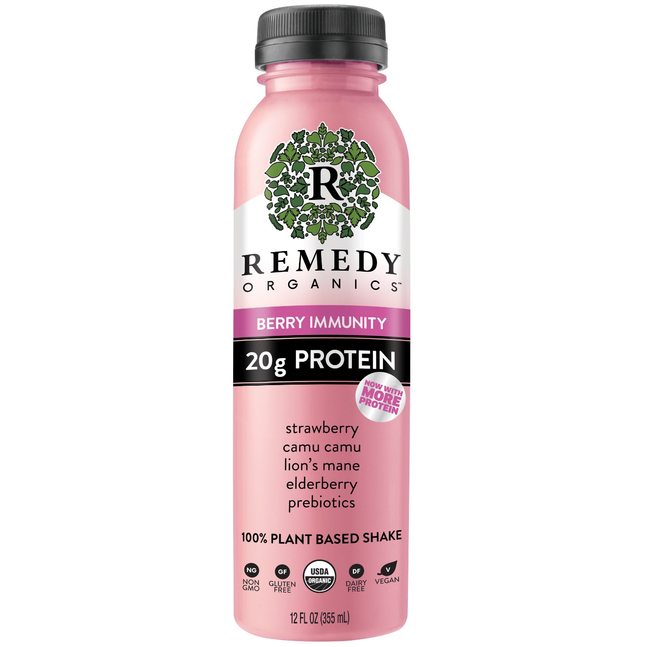 Remedy Organics 100% Plant Based Shake, Berry Immunity, Bottle