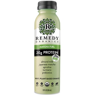 Remedy Organics 100% Plant Based Shake, Matcha Fuel, Bottle