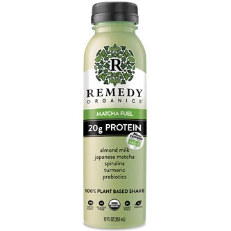 Remedy Organics 100% Plant Based Shake, Matcha Fuel, Bottle